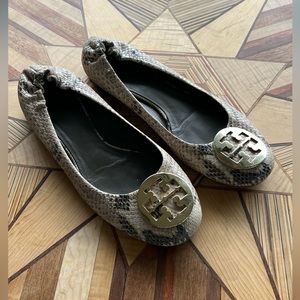 Tory Burch Reva Roccia Python Print Shoe